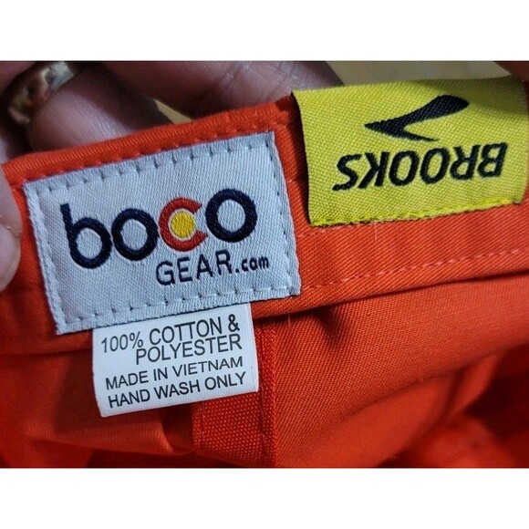 Brooks Running Hat Red BELIEVE THE HYPE Boco Gear Cap ADJUSTABLE Strap - Picture 6 of 6